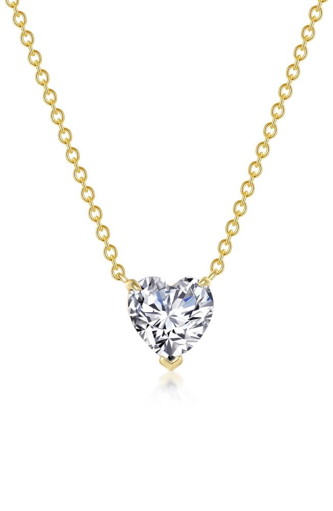 Lafonn Simulated Diamond Solitaire Heart Pendant Necklace in White/Gold Cover