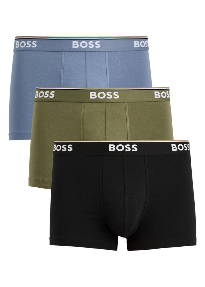 Boss Power Stretch-cotton Trunks - set of Three - Multicoloured Cover