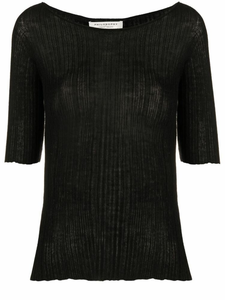 Philosophy Di Lorenzo Serafini ribbed-knit top - Black Cover