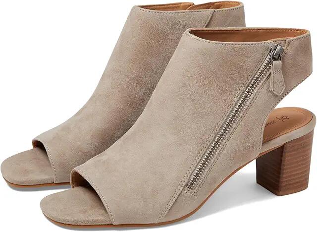 Johnston & Murphy Evelyn Side Zip Bootie (Taupe Suede) Women's Boots Cover