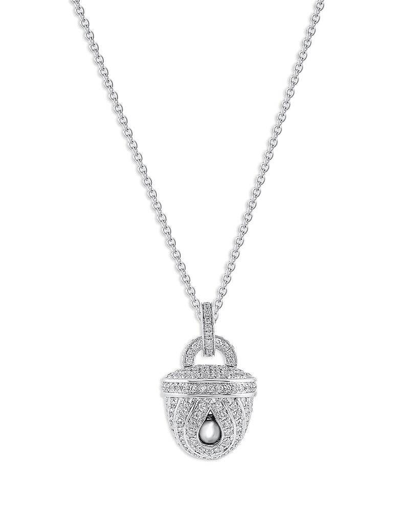 Harakh Diamond Bell Pendant Necklace in 18K White Gold, 0.5 ct. t. w., 18 Cover