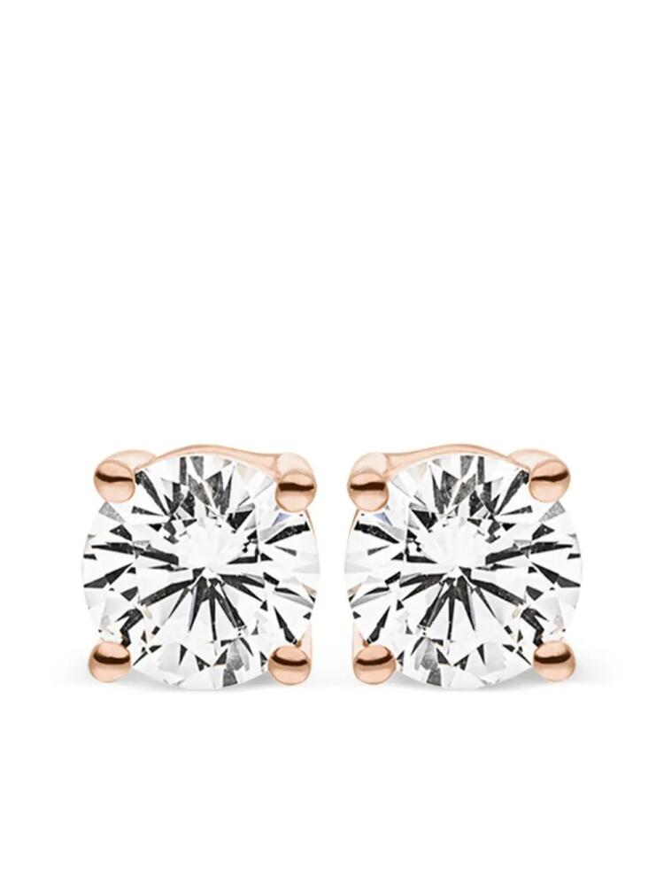 VEYNOU 14kt recycled rose gold Ella diamond stud earrings - Pink Cover