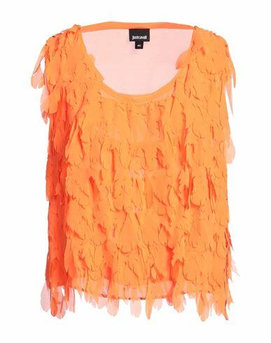 Just Cavalli Woman Top Orange Polyester Cover