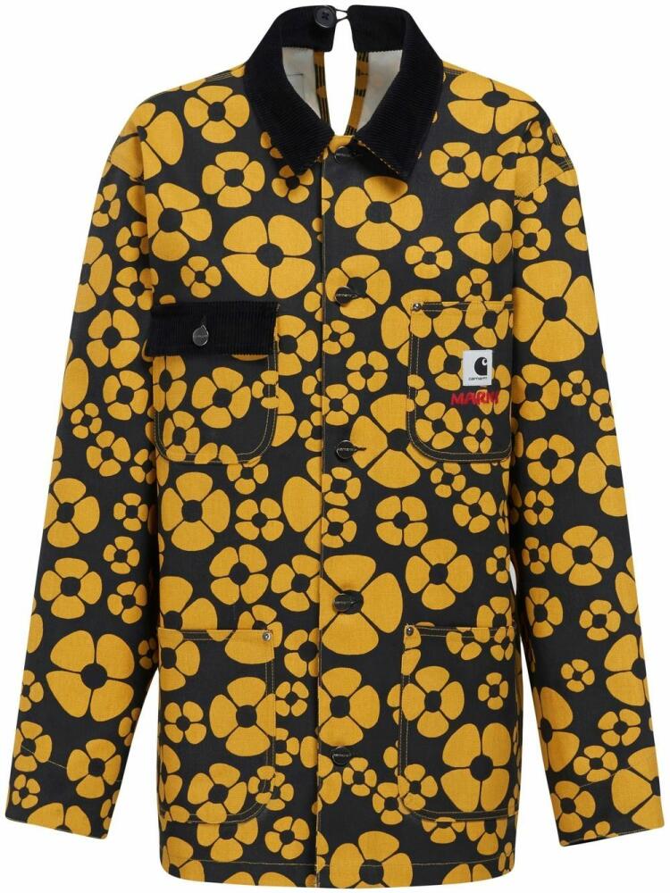 Marni x Carhartt floral-print coat - Black Cover