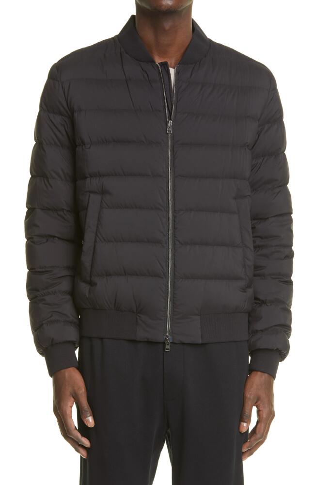 Herno Legend Quilted Down Bomber Jacket in Black Cover