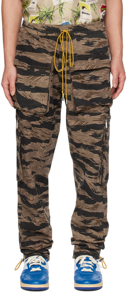 Rhude Brown Classic Cargo Pants Cover