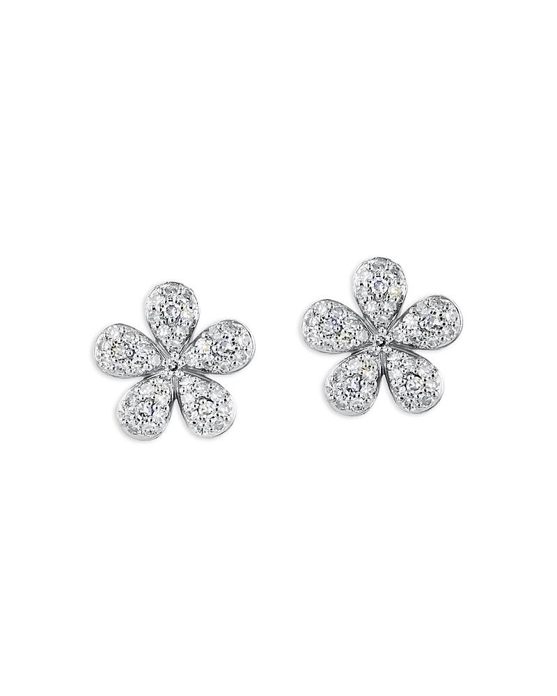 Phillips House 14K Yellow Gold Diamond Forget Me Not Petite Pave Stud Earrings Cover