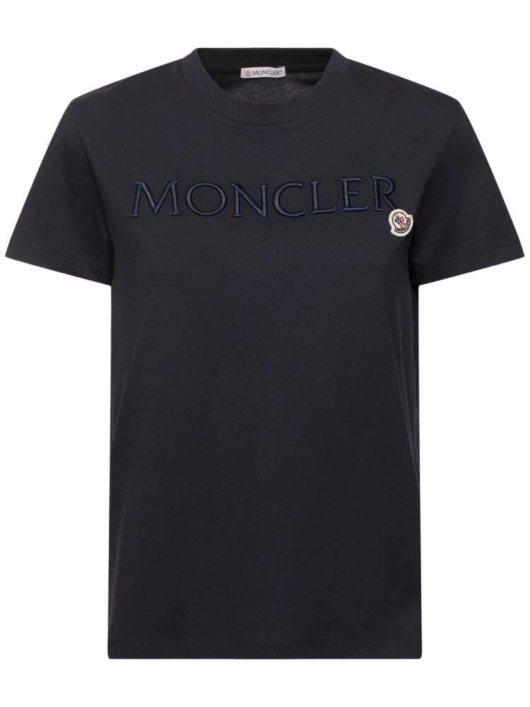 MONCLER Embroidered Logo Cotton T-shirt Cover