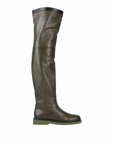 J. a.p. Jose Antonio Pereira Woman Boot Military green Leather Cover