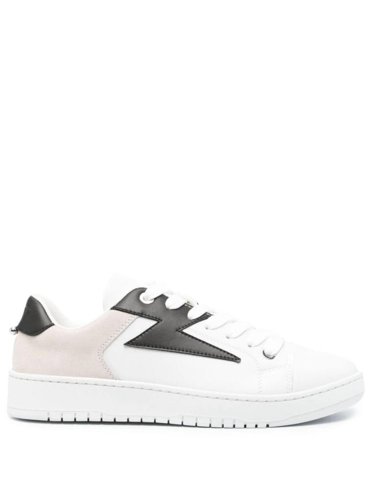 Neil Barrett Duran panelled leather sneakers - Neutrals Cover