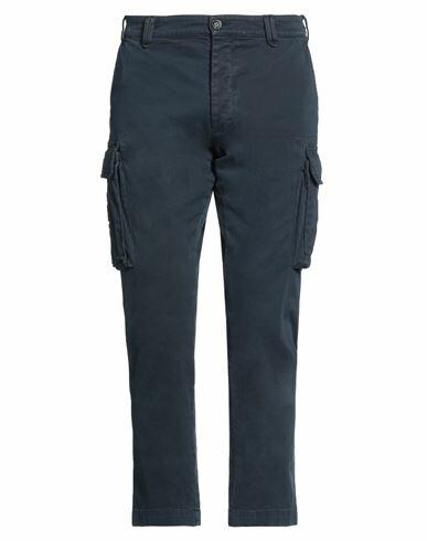 Officina 36 Man Pants Navy blue Cotton, Elastane Cover