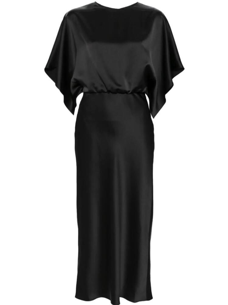 Amsale fluid satin midi dress - Black Cover