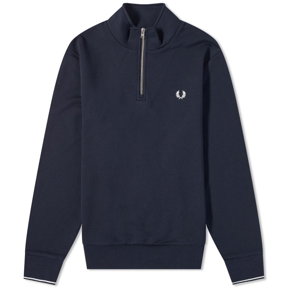 Fred Perry Men's Quarter Zip Sweat in Navy Cover