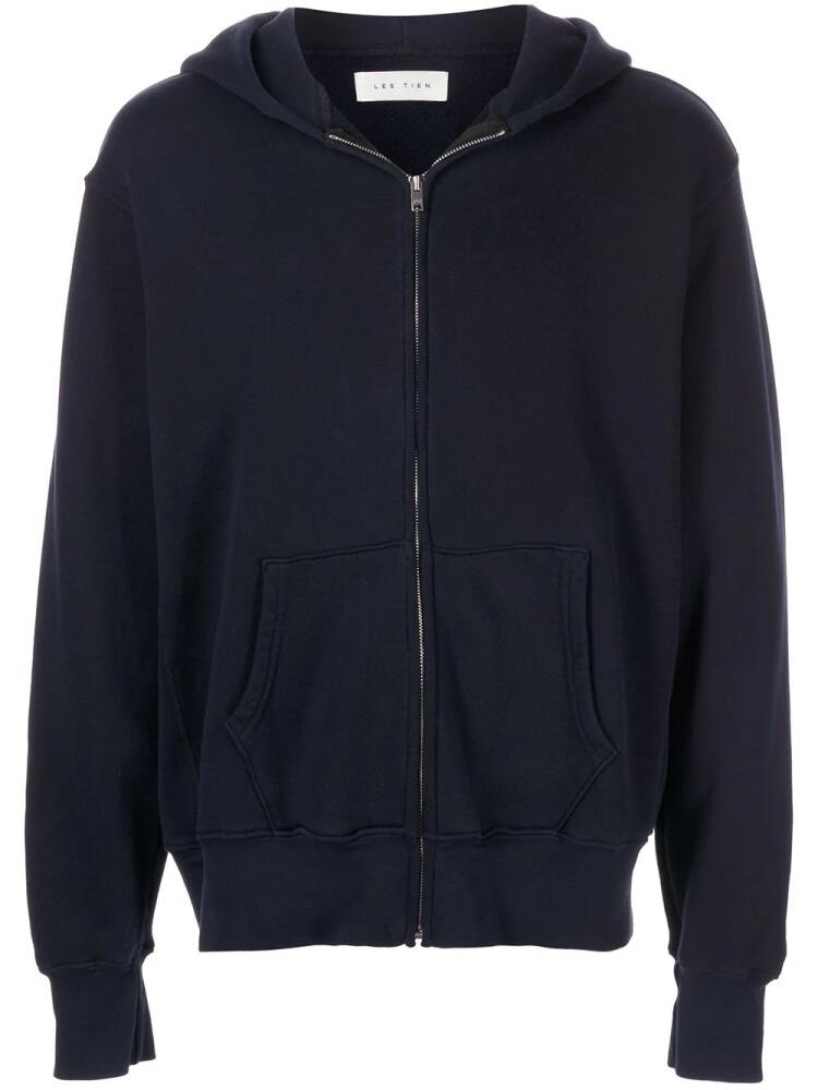 Les Tien cotton zip-up hoodie - Blue Cover