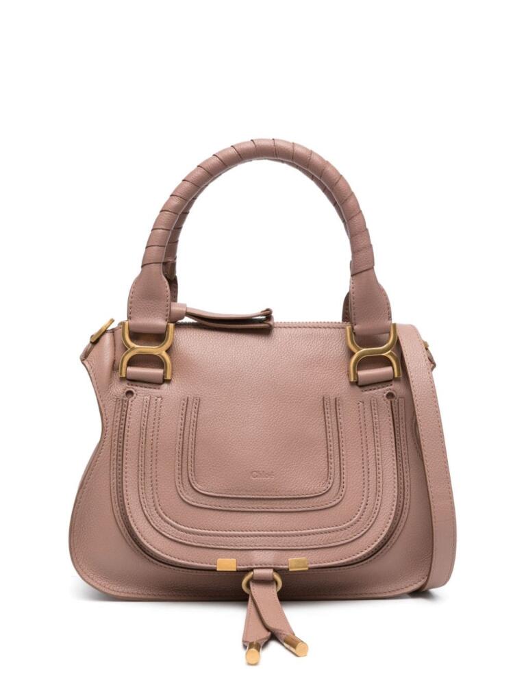 Chloé small Marcie logo-debossed tote bag - Pink Cover