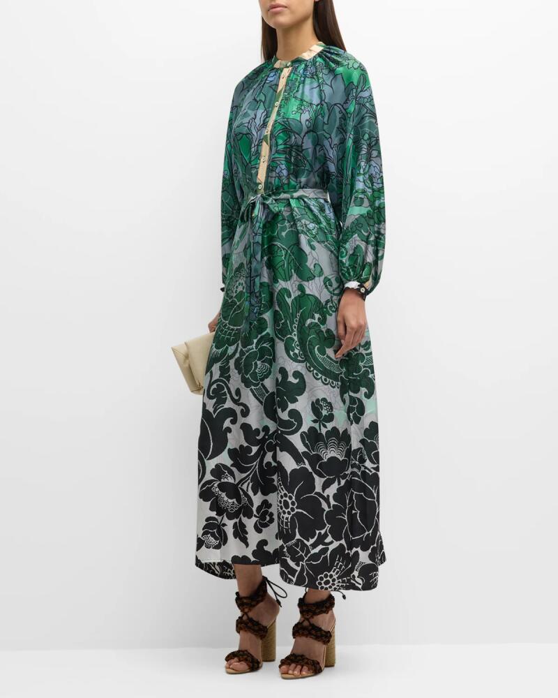 Pierre-Louis Mascia Ombre Floral-Print Maxi Dress Cover