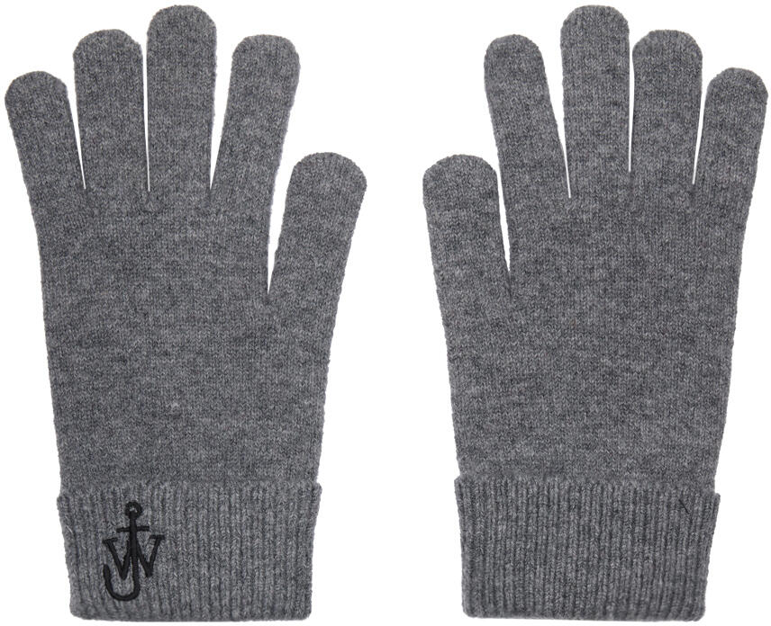 JW Anderson Gray Anchor Logo Gloves Cover