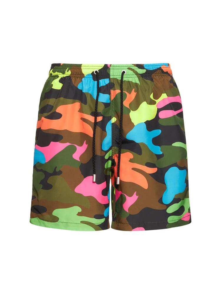 MC2 SAINT BARTH Camouflage Print Tech Swim Shorts Cover