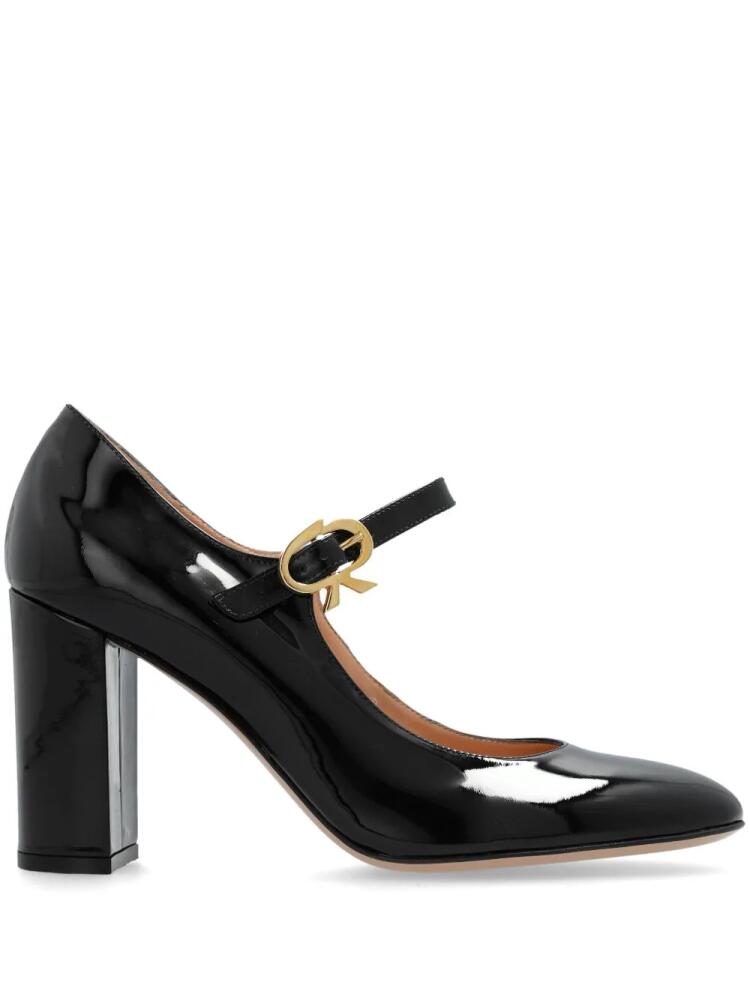 Gianvito Rossi patent finish Mary Janes - Black Cover