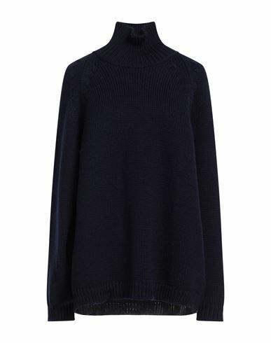 Quira Woman Turtleneck Navy blue Virgin Wool Cover