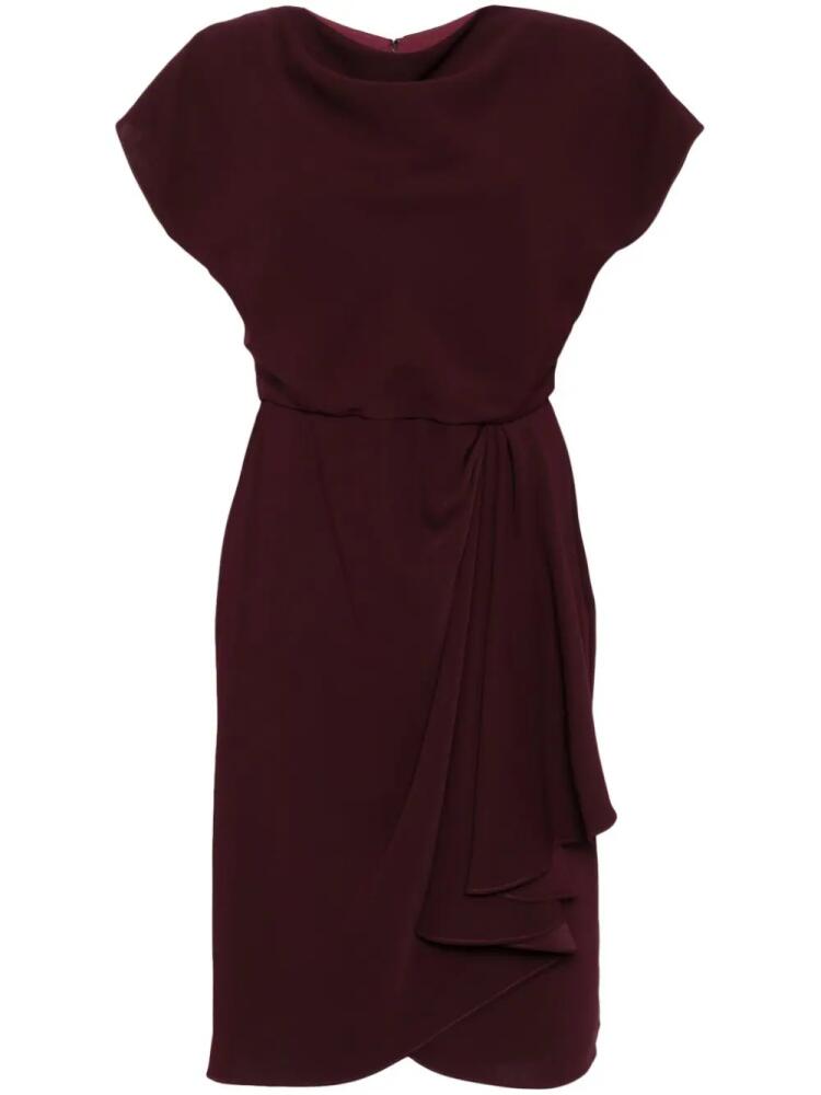 Amsale crepe cowl dress - Purple Cover