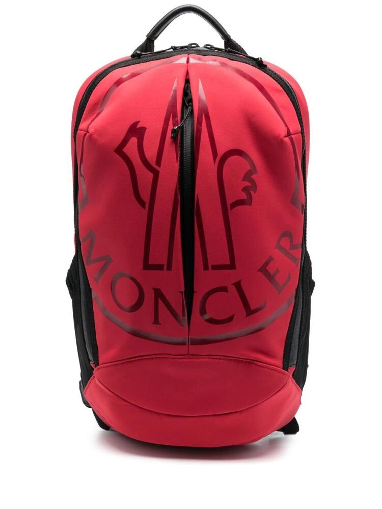 Moncler logo-print backpack - Red Cover