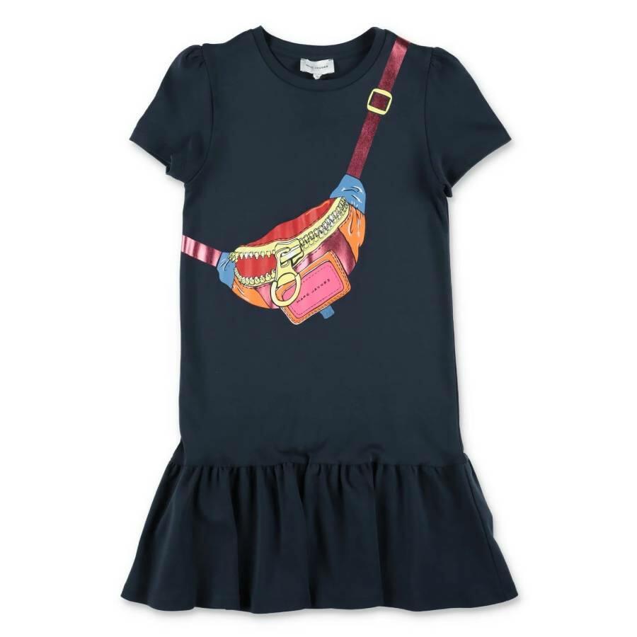 Little Marc Jacobs Girls Belt Bag Print Cotton Dress Cover