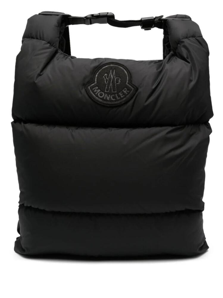 Moncler Legere logo-patch padded backpack - Black Cover