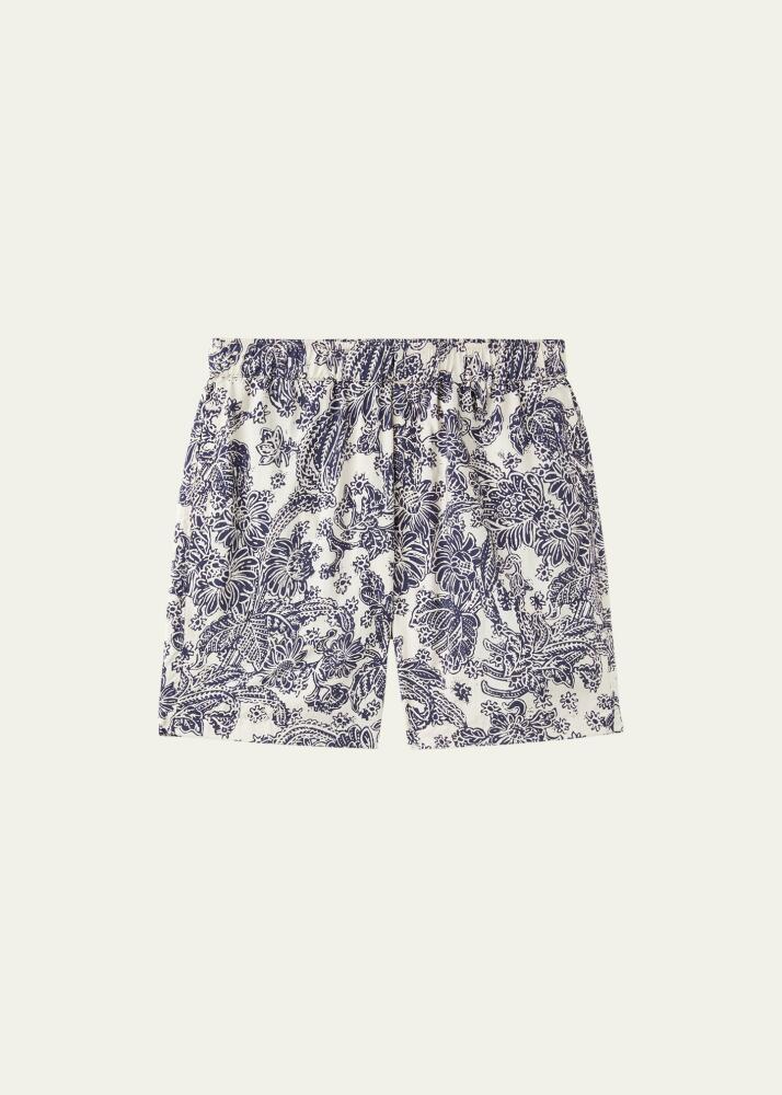 Loro Piana Men's Yariga Botanic-Print Swim Trunks Cover