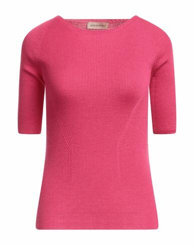 Gentryportofino Woman Sweater Fuchsia Virgin Wool, Silk Cover