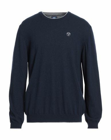 North Sails Man Sweater Midnight blue Polyamide, Viscose, Wool, Cashmere Cover