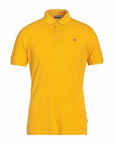 Napapijri Man Polo shirt Ocher Cotton Cover