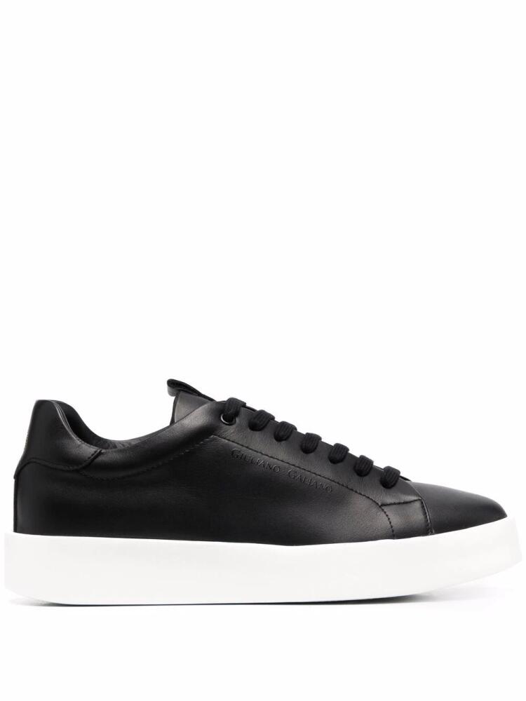 Giuliano Galiano Road low-top leather sneakers - Black Cover