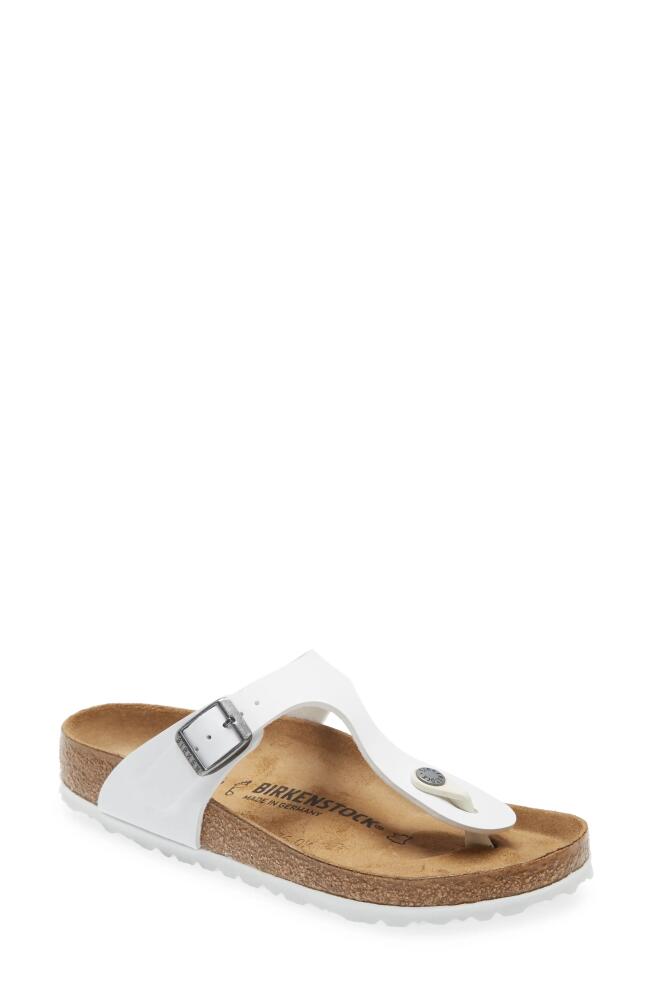 Birkenstock Gizeh Birko-Flor Flip Flop in White Cover