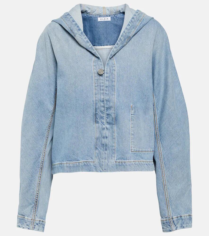 Alaïa Cropped denim jacket Cover