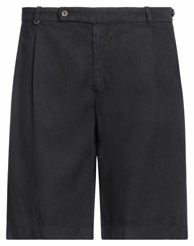 Berwich Man Shorts & Bermuda Shorts Midnight blue Cotton, Linen Cover