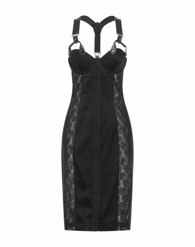 Moschino Woman Midi dress Black Polyamide, Elastane, Acetate, Viscose Cover