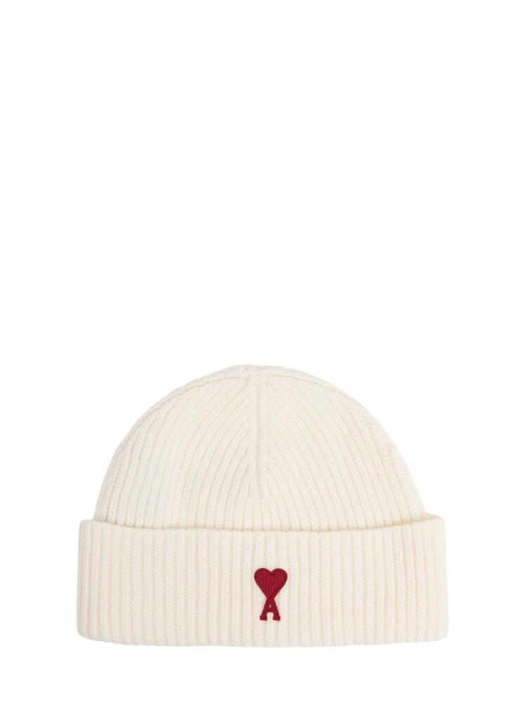 AMI PARIS Adc Logo Wool Beanie Cover