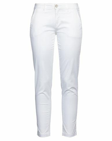 Barba Napoli Woman Pants White Cotton, Elastane Cover