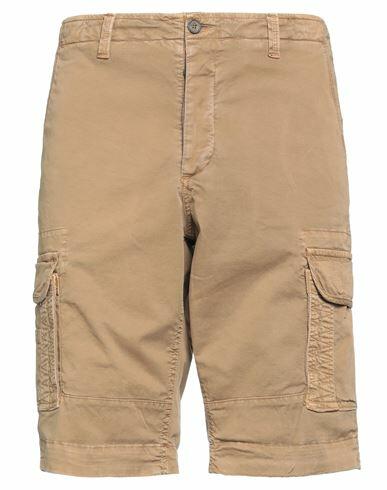 Rar Man Shorts & Bermuda Shorts Khaki Cotton, Elastane Cover