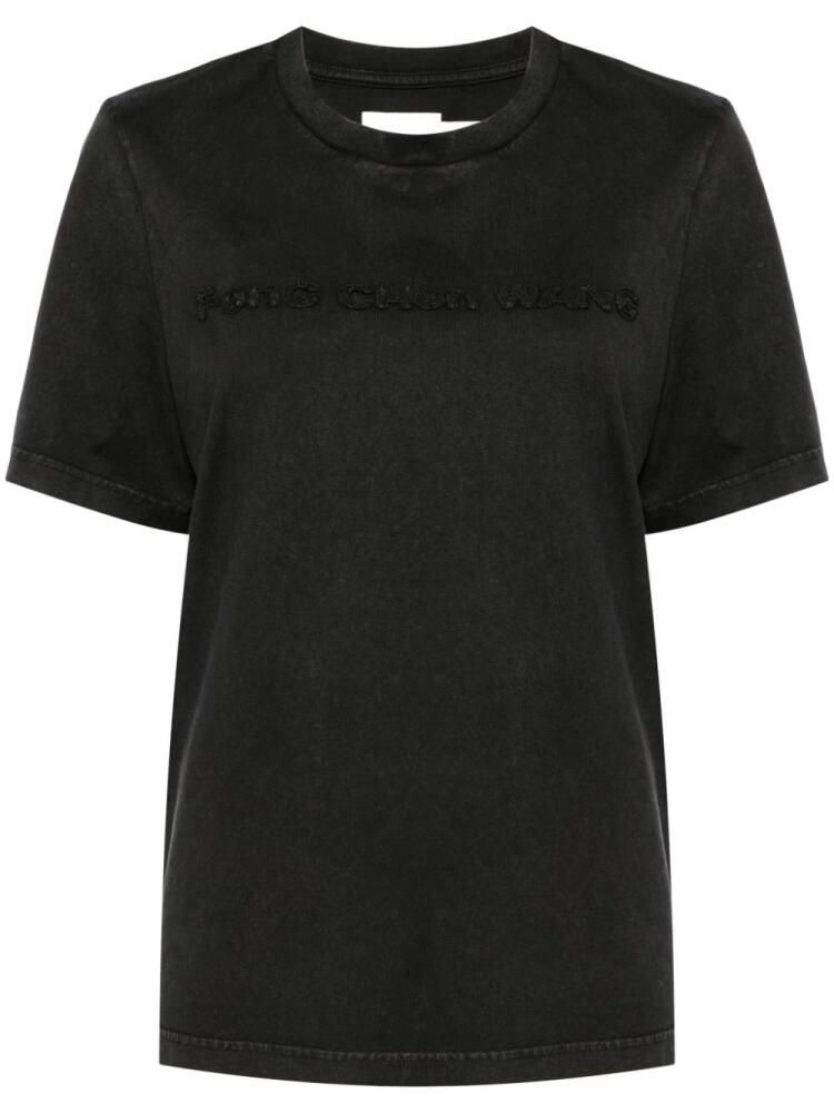 Feng Chen Wang logo-embroidered cotton T-shirt - Black Cover