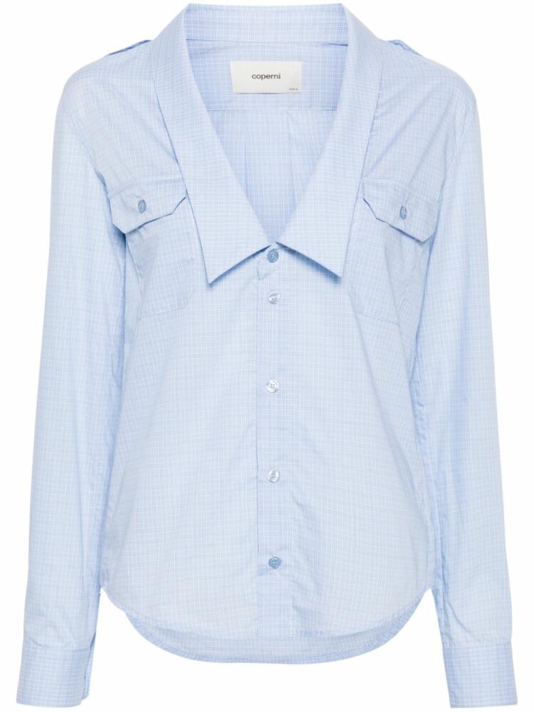 Coperni checked shirt - Blue Cover