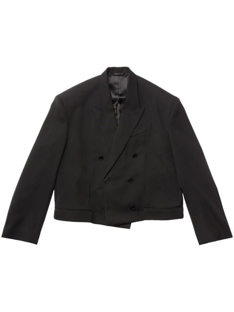 Balenciaga double-breasted wool blazer - Black Cover