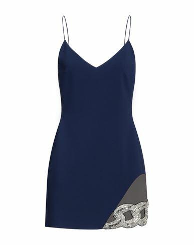 David Koma Woman Mini dress Blue Acetate, Viscose, Elastane Cover