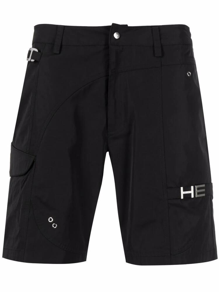 HELIOT EMIL logo-lettered cargo shorts - Black Cover