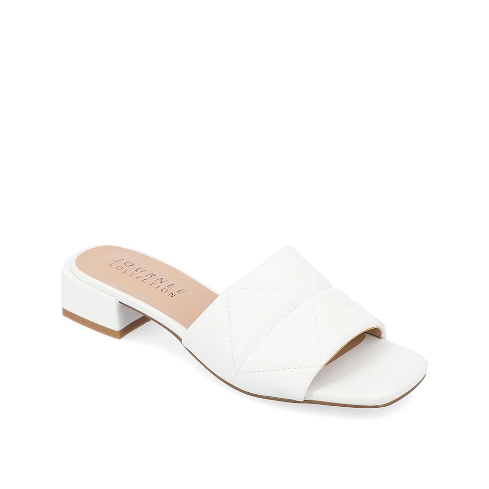 Journee Collection Elidia Slide Sandal | Women's | White Cover