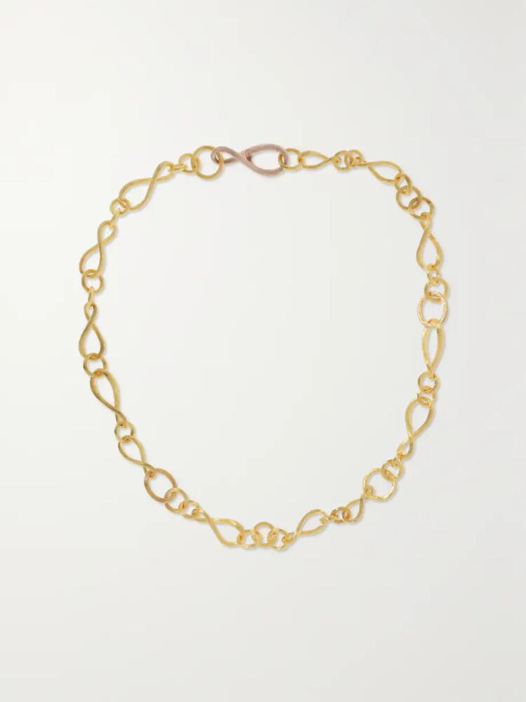 OLE LYNGGAARD COPENHAGEN - Love Small 18-karat Yellow And Rose Gold Necklace - One size Cover