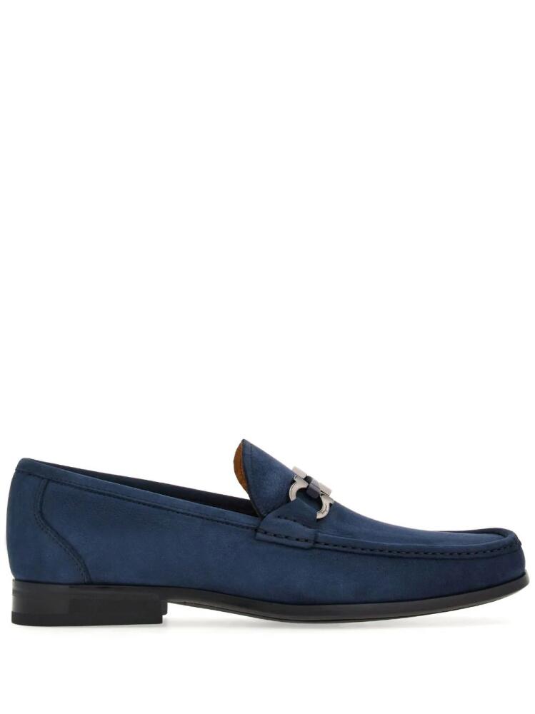 Ferragamo Gancini suede loafers - Blue Cover