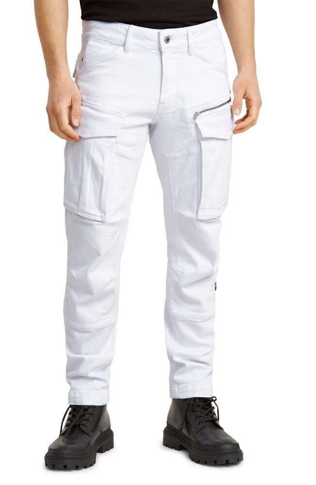 G-STAR Rovic Zip 3D Tapered Fit Cargo Pants in Paper White Gd Cover