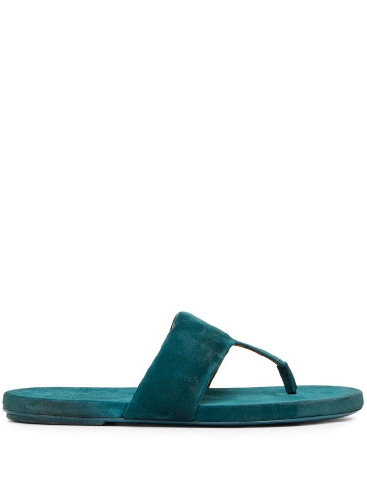 Marsèll single-strap suede flip flops - Blue Cover